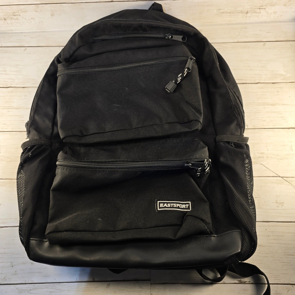 Eastsport Black Multi-Pocket Backpack School Travel Bag 119762W0-BLK
